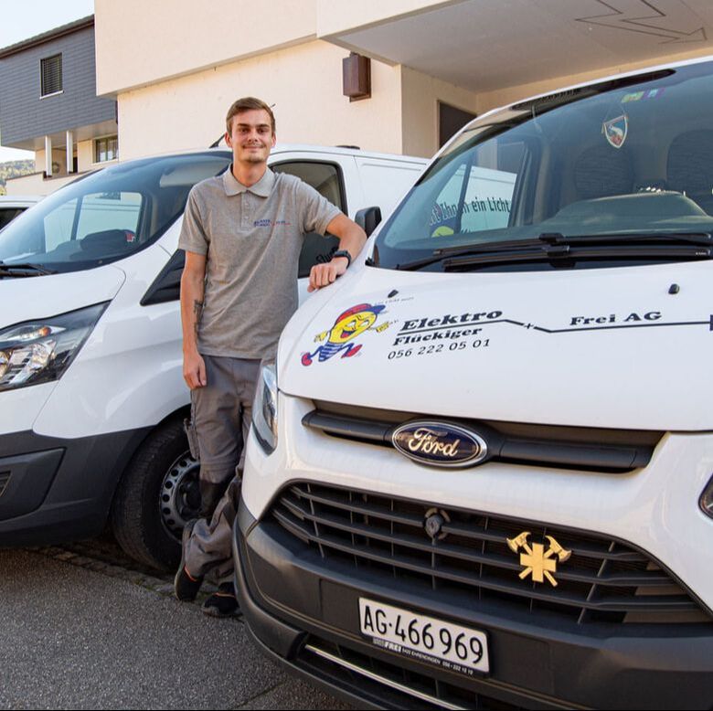 Tobias Frei, Elektroinstallateur bei Elektro Flückiger + Frei AG, Ehrendingen.