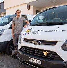 Tobias Frei, Elektroinstallateur bei Elektro Flückiger + Frei AG, Ehrendingen.